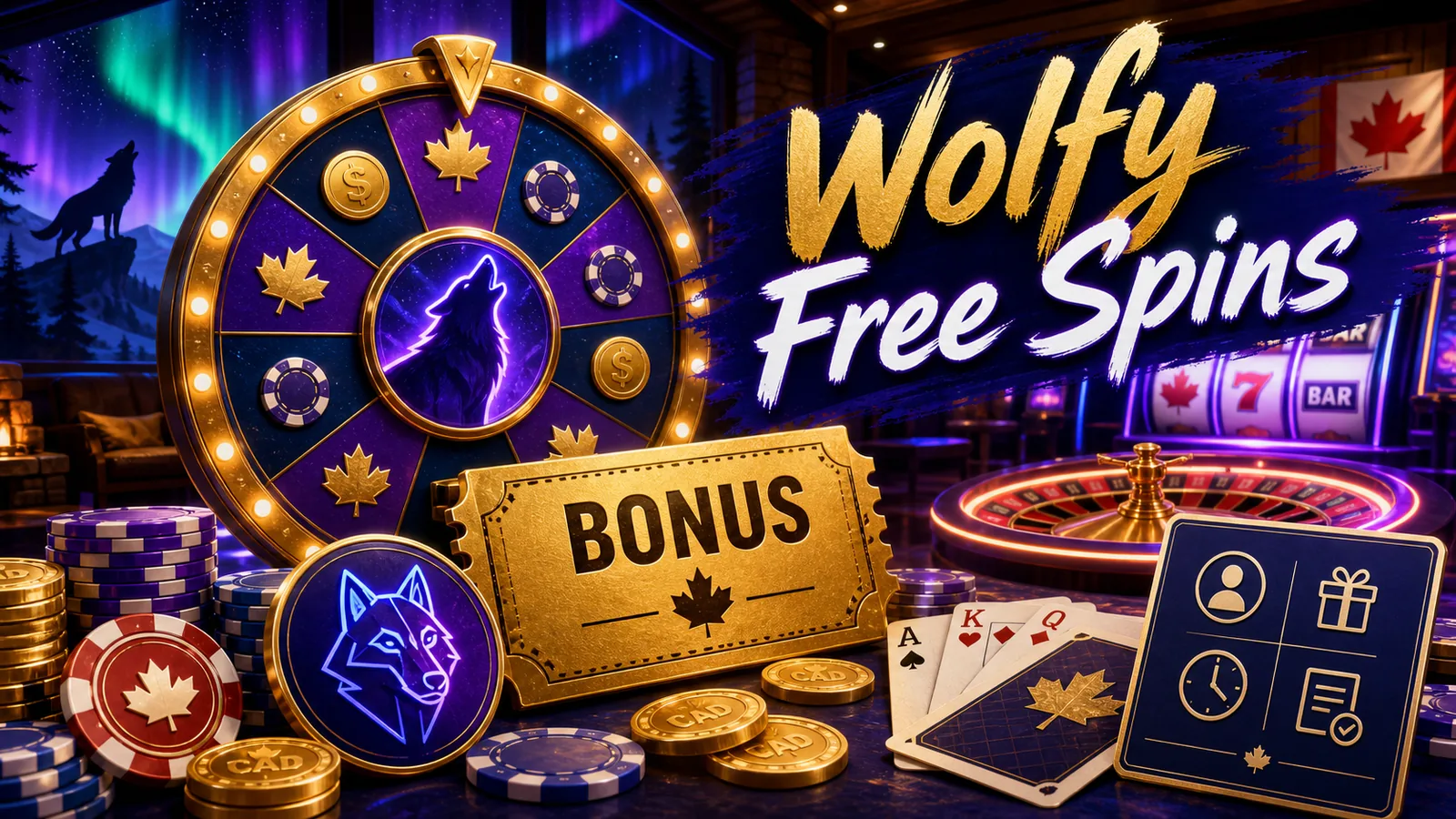 Wolfy Casino Free Spins content banner